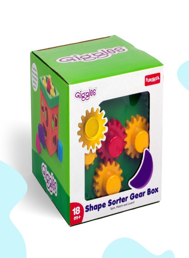 Giggles Funskool Shape Sorter Gear Box, Spin, Match & Learn with 4 Gears & 9 Multicolour Shapes, Fun Activity & Development, Educational Toy for Kids, Gift Set for Toddlers, Age 18+ Months - Image 5